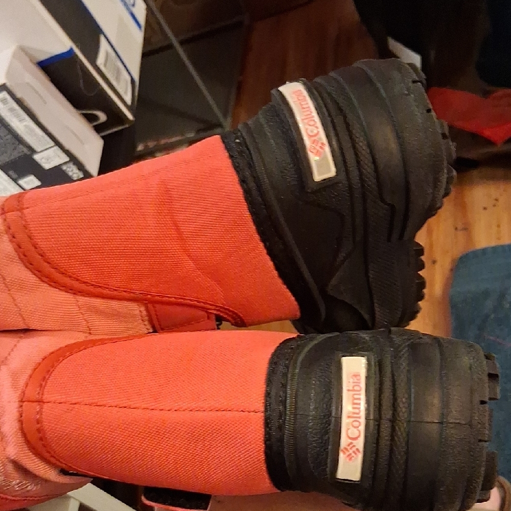 Columbia Kids Orange and Black Waterproof Snow Boots - Picture 6 of 8